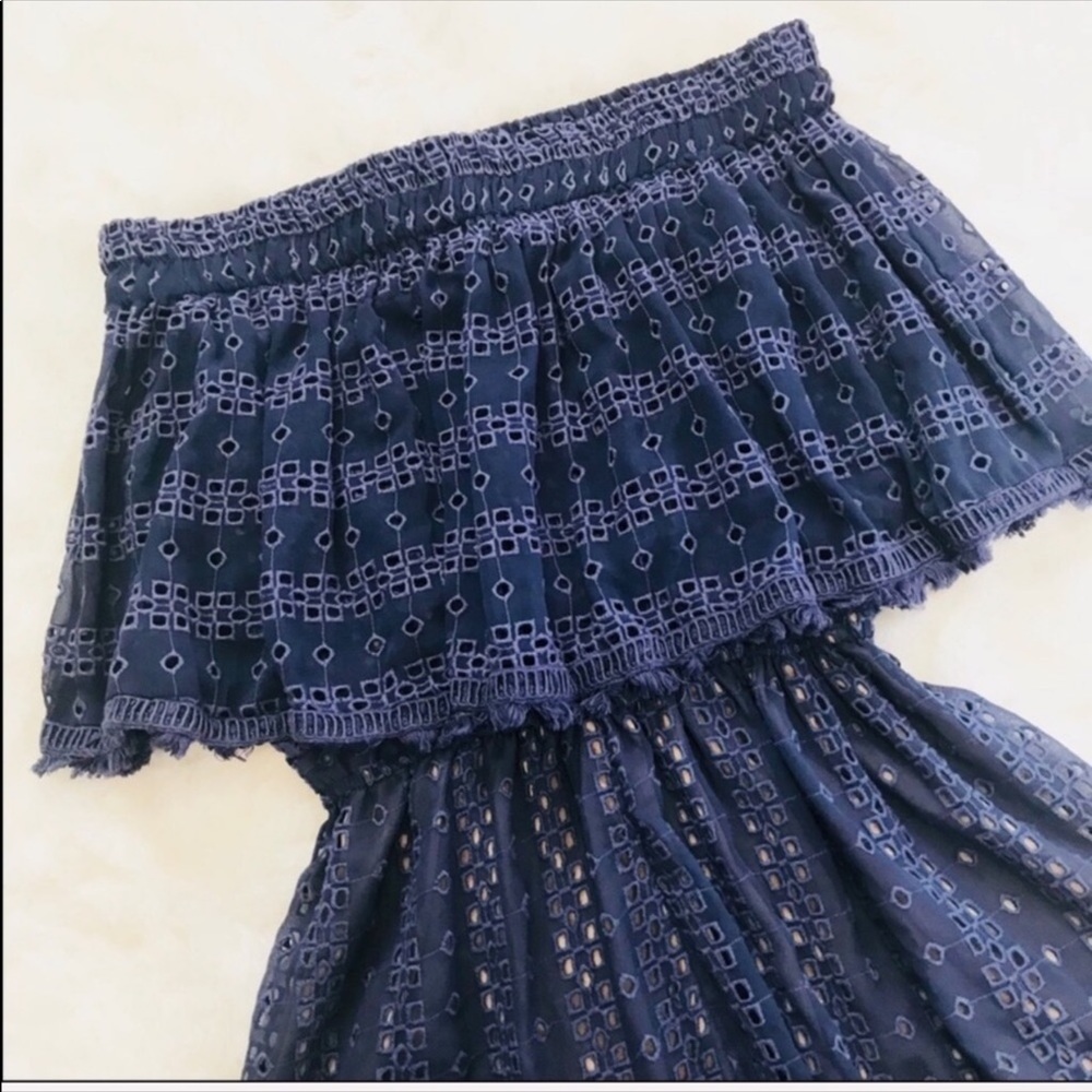 ANTHROPOLOGIE Tiered Eyelet Romper Size S - Picture 6 of 10